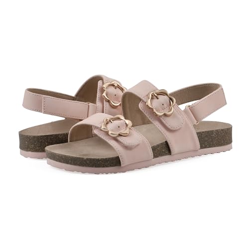 White Mountain Kids Girls' Gingham Floral Buckle Sandal2