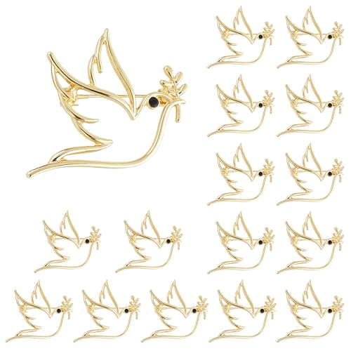 16 Pack Dove Brooches