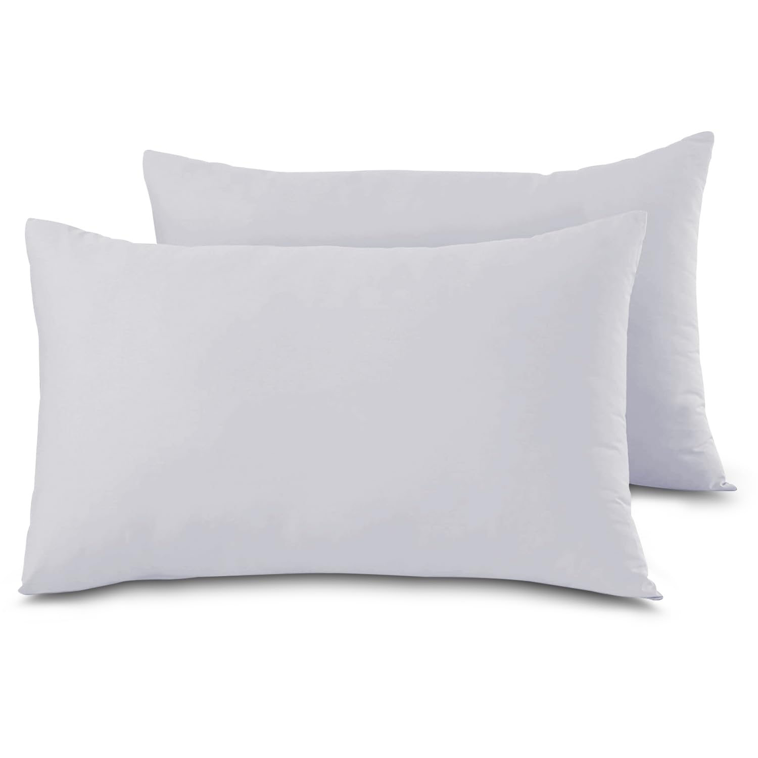 Gc Gaveno Cavailia White Housewife Pillow Cases 2 Pack Bedroom | Pillow Covers | Polycotton Plain Dyed Housewife Bedding Pillowcases Pair With Envelope Closure - 48X74cm (White)
