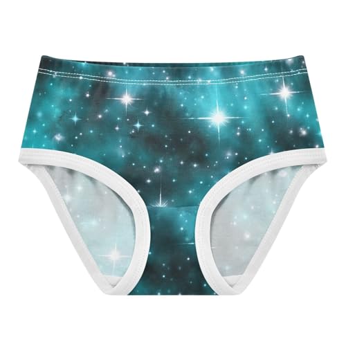 Toddler Underwear Custom 2t Cotton Panties Little Girl Flower Briefs Kids Undies Star Galaxy Glowing Stars Blue - Main Image