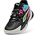 PUMA Dagger Basketball Shoes Sneaker, Black-Fluro Pink PES, 4 US Unisex Big Kid
