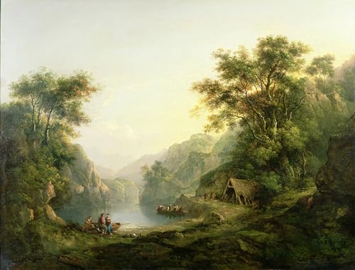 Toile murale decoration salon peinture paysage ecossais Alexander Nasmyth 60x90cm