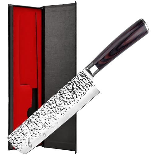 imarku Hammered Nakiri Knife