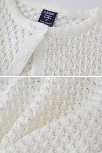 Girls Knitted Long Sleeve Cardigan Round Neck Hollow One Button Shawl Jacket Air Conditioning Bolero Shrug3