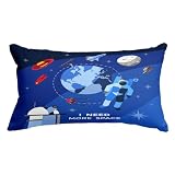 EHOMERY Rectangular Funda Almohada XXL Fundas Almohadas Impermeables Planeta Seda, de Hotel Cojín Lisos Economicos Vibrante Sedoso Y Lujoso, 50x75cm