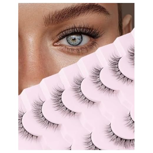 Onlyall Cils Naturels Cils Vaporeux Aspect Naturel Faux Cils Cils Évasés Naturels Faux Cils Cils Doux et Moelleux 7 Paires D1