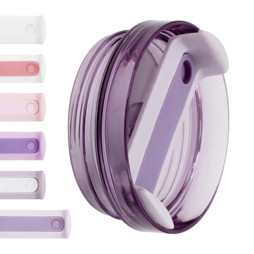 Themuseshome 40 OZ Tumbler Lid Replacement Fit for Stanley Cup|Cost-effective replacement lids for damaged or lost Stanley cup accessories|BPA-Free|1 Trial Kit(Purple Pure)