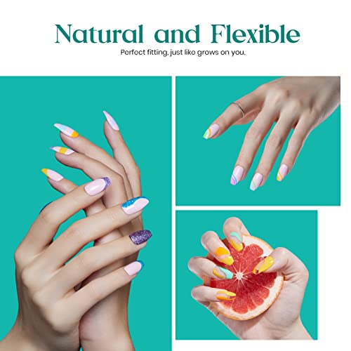 Beetles Short Ballerina False Nails Tips 500Pcs Fake Gel Tips Acrylic Press On Nails Clear Artificial False Nails Need Nail Glues For Acrylic Nail/Dip Nails/Poly Extension Gel Nail Art Gifts #TOP4