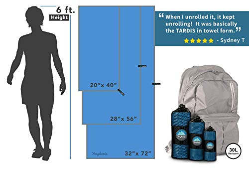 Youphoria Outdoors Traveling Fast Drying Lightweight Camping Towels - 3 Pack #TOP1