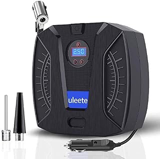uleete Digital Tire Inflator for Car w/Auto Pump/Shut Off Feature, DC 12V Portable