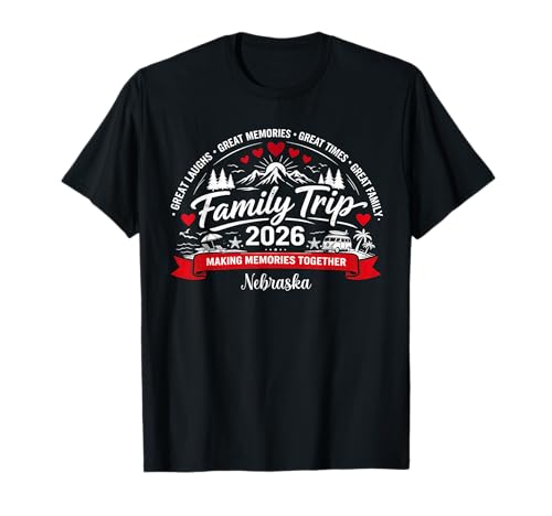Family Trip 2026 Nebraska Vacation Matching Family T-Shirt