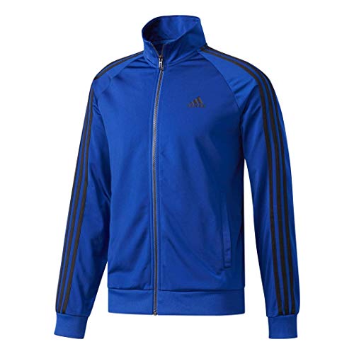 adidas Men's Essentials 3-Stripe Tricot Track Jacket, Collegiate Royal/Black, XXX-Large