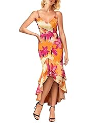 Orange With Fuchsia Floral Print