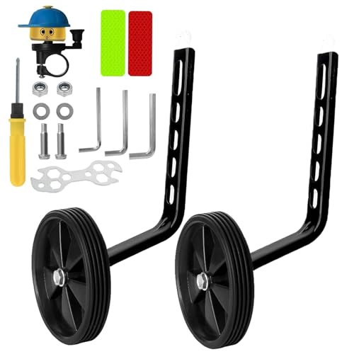 Bicycle Training Wheels Stronger Version Design with Stabilizers Mounted Kit Reinforced Metal Heavy