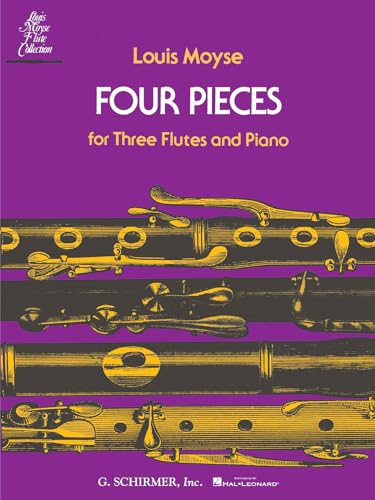 Four Pieces for Three Flutes and Piano, édition imprimée de prestige pour quatuor