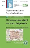 Chiemgauer Alpen West, Hochries, Geigelstein: Topographische Karte 1:25.000 mit Wegmarkierung, Ski- und Schneeschuhrouten (Alpenvereinskarten)