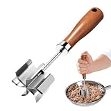 Picadora De Carne - Trituradora Mango De Madera Maja Antiadherente Para Alimentos Y Cocina | Ideal Verduras Patatas Pollo | Utensilio Manual Robusto Para Catering A Domicilio