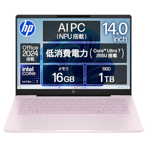 HP m[gp\R OmniBook 7 14-fr 14.0C` Ce Core Ultra 7 255U 16GB 1TB SSD Microsoft Office H&B 2024 Windows11 Home SAKURA Copli