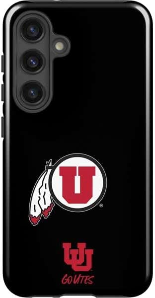 Skinit Impact Phone Case Compatible with Galaxy S25 Plus - Officially Licensed University of Utah Utes Text on Red Design