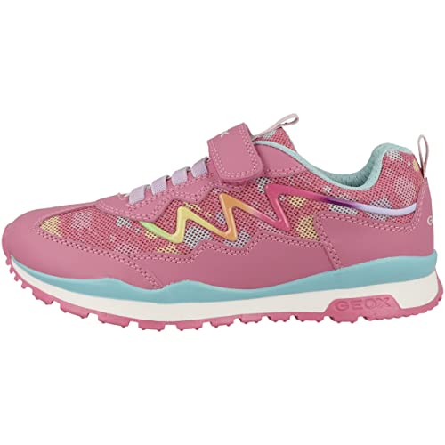 Geox J Pavel Girl A, Zapatillas Niñas, Multicolor Fuchsia Watersea, 24 EU