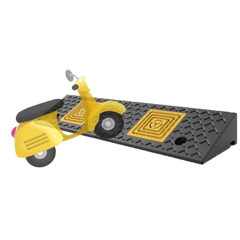 Rampas De Umbral para Escalones, Rampa para Bordillos Antideslizante Alto 15cm, Rampas para Minusválidos Cortable, Rampa De Acceso Ligeras(100x30x15cm/40x12x6in)
