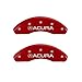 MGP Caliper Covers 39003SRSXRD Red Powder Coat Finish "Acura/RSX " Engraved Caliper Cover with Silver Characters, Set of 4