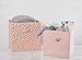 DII Non Woven Polyester Storage Bin, Polka Dot, Pink & Gold, Small Set of 2