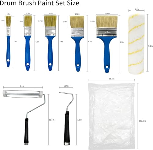 Xapigo 9 inch Paint Roller Cover Set,Wall Painting Roller Naps for Professional or Home Owners with All Paints and Stains for House or Commercial Use. - Image 4