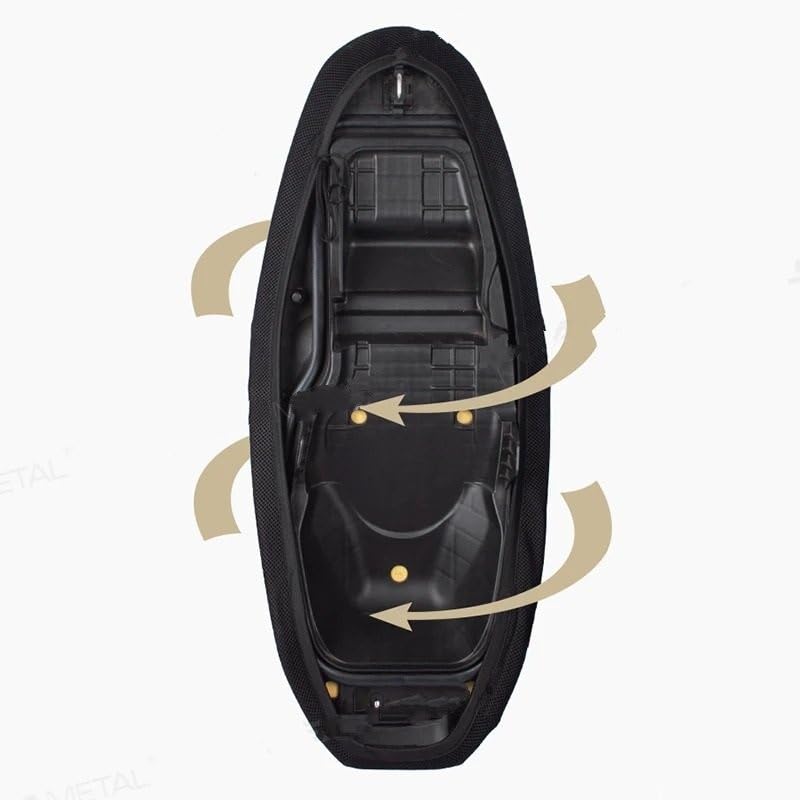 Funda para asiento scooter transpirable y protector de malla universal moto 5