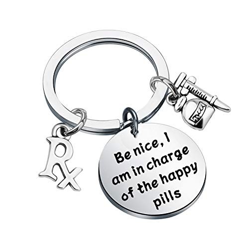 BAUNA Pharmacy Tech Keychain Pharmacist Gift Pharmacy Shool Graduation Gift