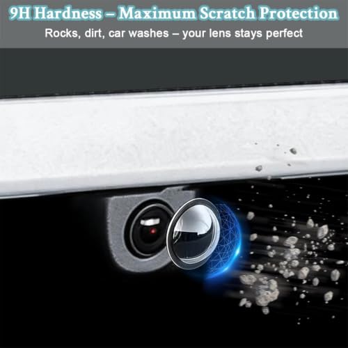 Image of 2Pcs Car Camera Lens Protector Cover, HD 9H Anti-Scratch Protective Shield for Front & Rear Parking & 360 Camera Lenses, Waterproof Anti-Fog Camera Guard for Vehicles