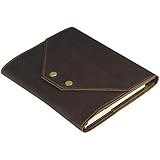 A5 Leather Journal Notebook Cover Refillable Leather Journal 7 x 9 (Premium Leather) Passport Cover,...