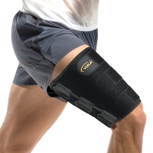 Hamstring Compression Sleeve with 3 Adjustable Straps,Thigh Compression Sleeve for
