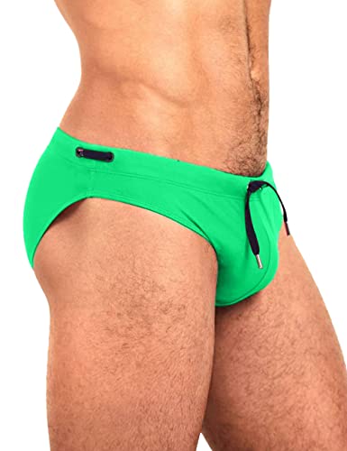 MIZOK Men's Swimwear Bikini Swimming Briefs Drawstring Swimsuits Board Surf Shorts Trunks