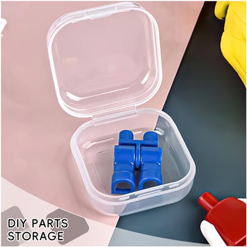 Image of DUOFIRE Bead Organizer 12 Pack Clear Small Plastic Containers 1.3x1.3x0.7in