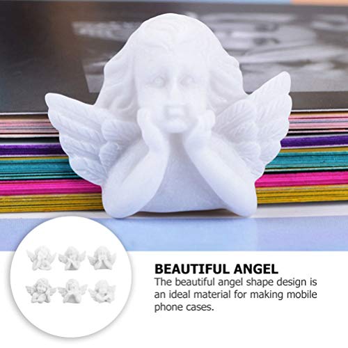 Healifty 30Pcs Mini Resina Anjo Fofo Ornamento Barroco Anjo Escultura Resina Anjo Apartamento de Cos