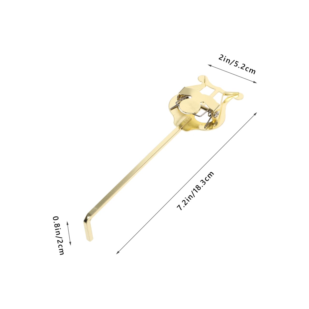 Soporte portátil de metal para partituras, tenedor de marcha, notas musicales Lyra, pinza para trompeta, corneta, ligero y robusto clip para instrumentos de viento