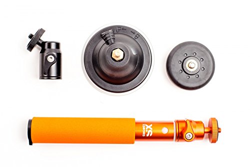 Xsories Fix/Tilt & Shoot Camera Mount System, Magnet And Suction Mounts, Detachable Angle Adjuster, Telescopic Pole, Fits All Nikon, Canon, Digital Cameras, Camera Mounts, Camera Accessories (Orange) #TOP1