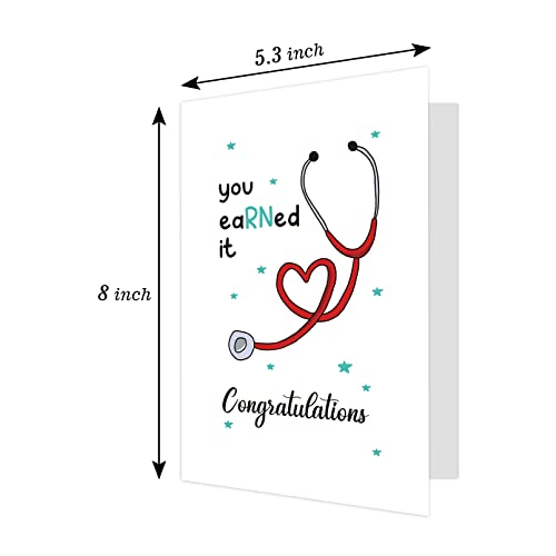 Ogeby Cute Nurse Graduation Card Gifts, Lovely Rn Graduation Greeting Card, You Earned It Congratulations Card Gift For New Nurse #TOP1