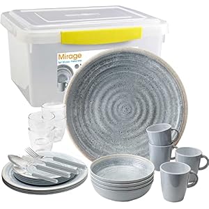 SUNDREAM Mirage Camping Melamin-Geschirrset 36-teilig