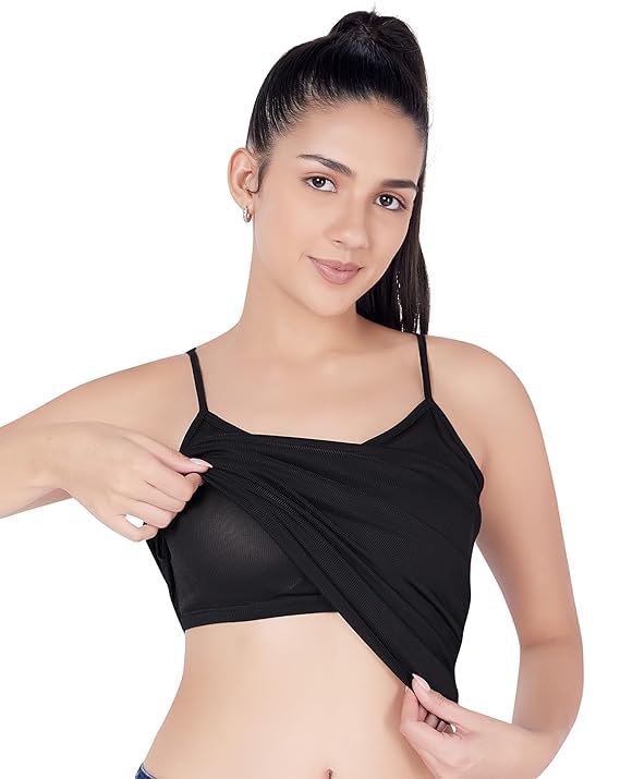 vyapak creation Women's Micro Modal Elastane Camisole with Adjustable Straps, Stay Fresh Padded 2-in-1 Slip-picture-26