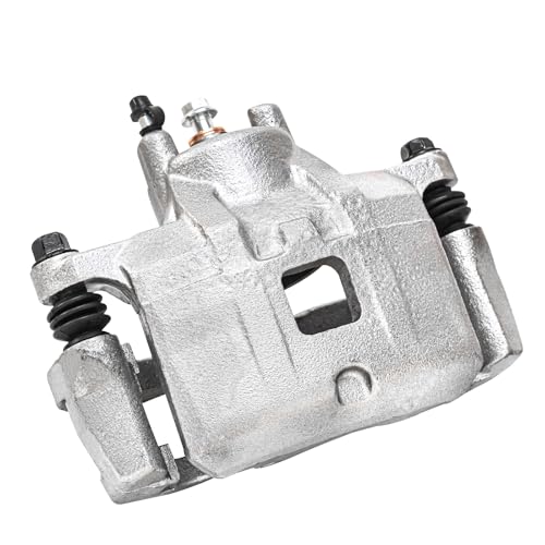 Image of Detroit Axle - Front 2pc Brake Calipers for 07-12 Dodge Caliber, 2 Brake Calipers w /Bracket 2007 2008 2009 2010 2011 2012 Replacement