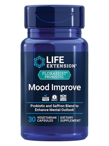 Life Extension FLORASSIST® Probiotic Mood Improve, probiotic and Saffron Blend enhances Mood and Mental Outlook, Non-GMO, Gluten-Free, 1 Daily, Vegetarian, 30 Capsules