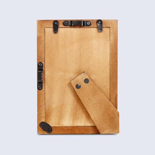 Image of Handicrafts Home Piri Piri 4x6 Picture Frame Set of 2, Vintage Photo Frames for Wall or Tabletop Display, Family Wall Decor, Gallery Wall Frame Set, Wall Display-Resin Inlay.Candy Cane Collection.