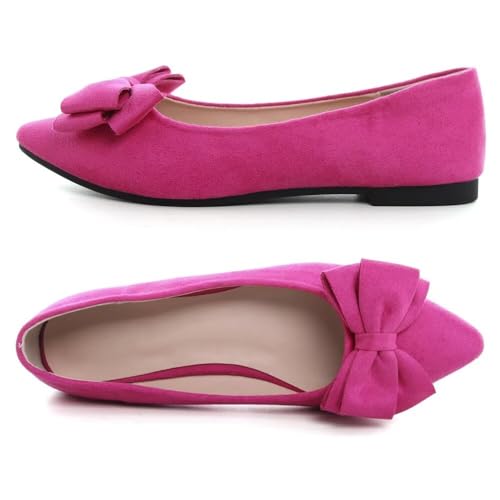 Image of TN TANGNEST Women Fashion Bowknot Flats Comfort Pointed Toe Dress Shoes