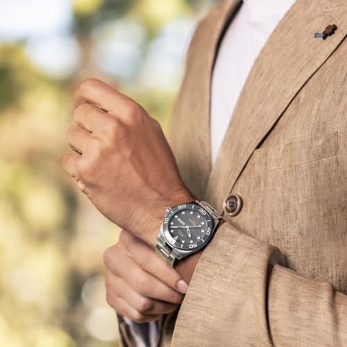 Image of MIDO Ocean Star 200C - Swiss Automatic Diving Watch for Men - 42.5mm Stainless Steel Case - Rotating Ceramic Bezel - Wave-Design Dial with Day,Date Calendar