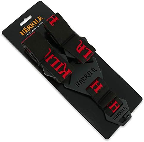 Härkila Wide braces for men in red and brown tech, braces for hunters and hikers, braces strong for men.