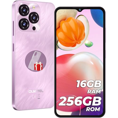 OUKITEL C3 Telefonos Moviles Libres Android,16GB(4+12)+256GB/1TB Teléfono Móvil,6,52" HD+, 5000mAh Batería,Cámara 13MP+5MP, Smart Phone4G Dual SIM Libre GPS/Fingerprint/OTG/3.5mmJack/Pink
