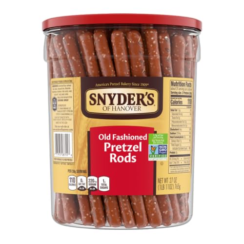 Image of Snyder's of Hanover, Old Fashioned Pretzel Rods, 27 Oz Canister
