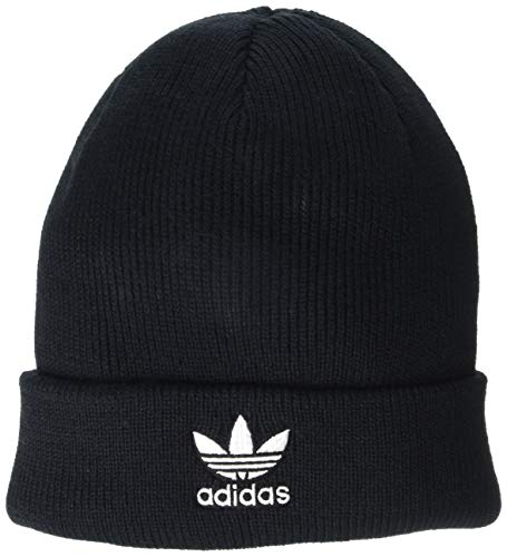 adidas Originals Youth Kids-Boy's/Girl's Trefoil Beanie, Black/White, ONE SIZE
